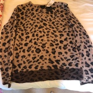 Cheetah Print cashmere sweater NWT!!